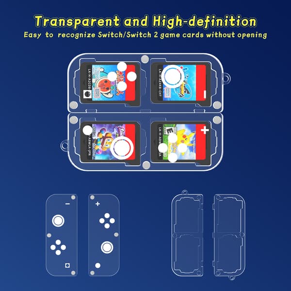 Kompakt Spelkortsfodral för Switch2 - Rymmer 4 Kort