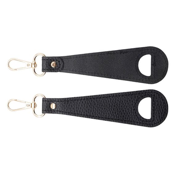 Läderhattklämma 2-pack - Resehatthållare för väskor & ryggsäckar Black Black