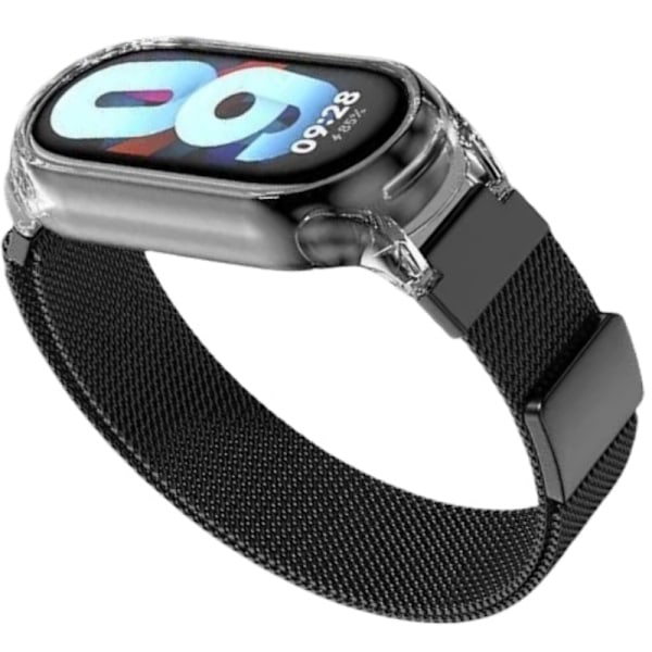 Urrem til Xiaomi Mi Band med gennemsigtigt etui Xiaomi Mi Band 8 Sort