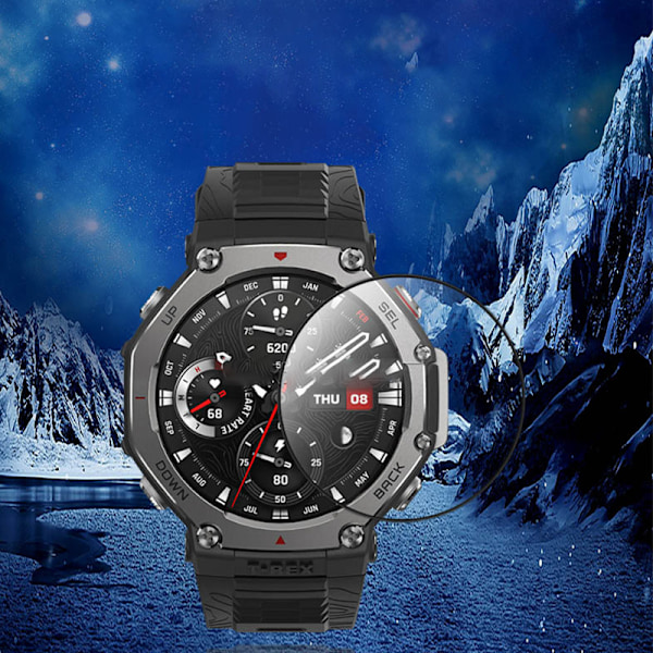 Amazfit T-Rex 3 Skärmskydd (2-pack) - Mjuk, 3D-böjd, HD-klar, Fodralvänlig