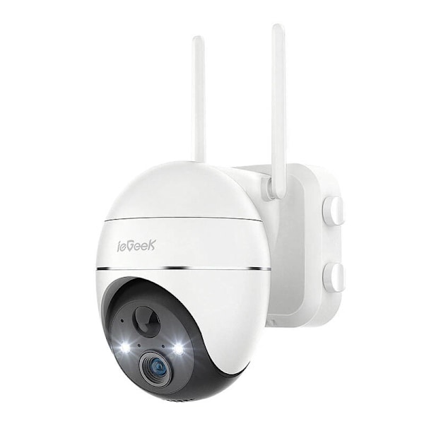 Trådlös 3MP WiFi utomhuskamera ieGeek ZS-GX1S vit 5200mAh