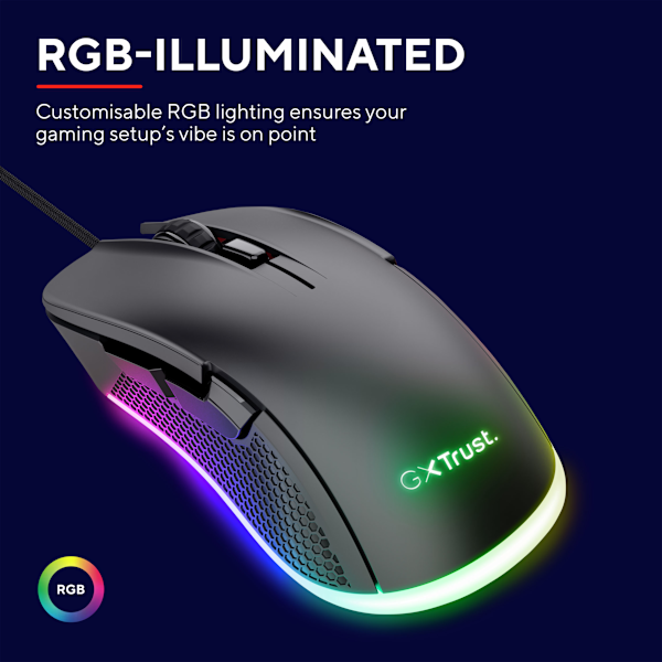 GXT 922 Ybar Gaming Mouse Eco Svart