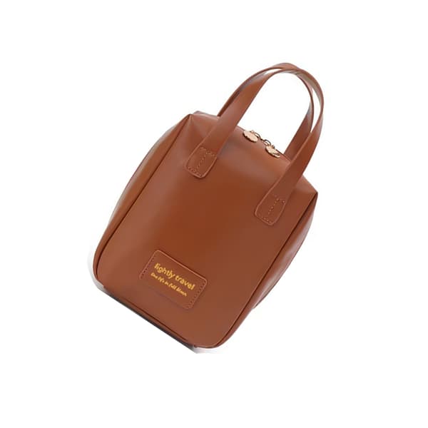 Shell Kosmetiktaske - Stilfuld og Rummelig Makeup-arrangør Brown Brown