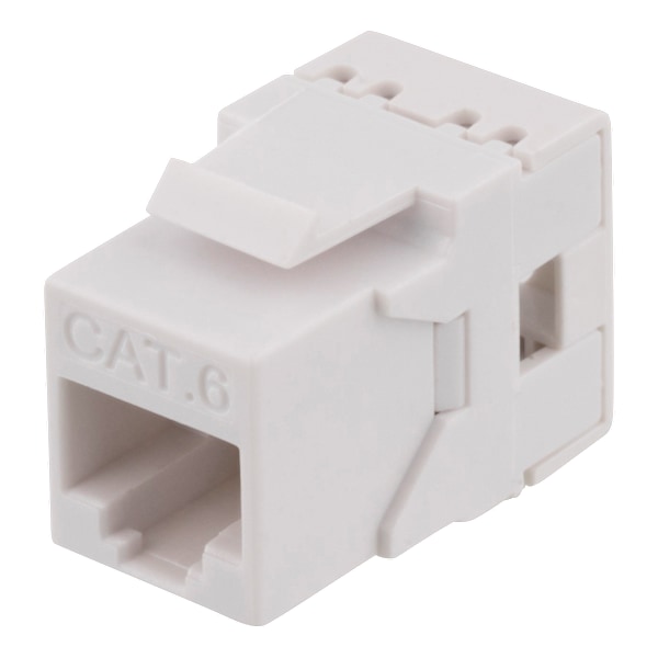 Cat6 Keystone jack, LSA/110 termination, plastic, 180, white