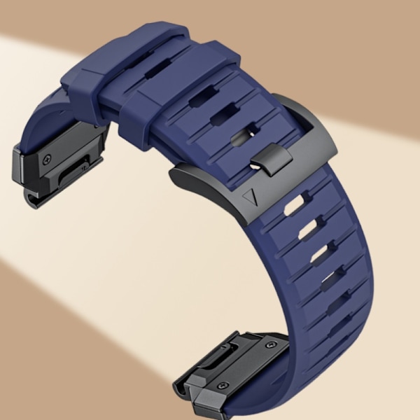 Premium Garmin Fenix 8 Rem: Fluororubber Urrem Blå 22 mm