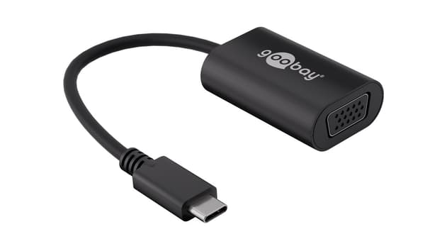 USB-C™ till VGA-adapter, 0,2 m, svart