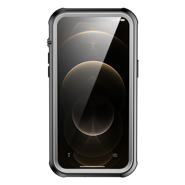 iPhone 13/13 Pro vattentätt fodral svart/grå/transparent