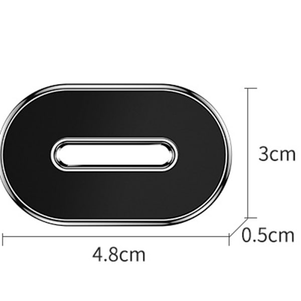 Magnetisk Bil Telefonholder - Universal Instrumentbrætmontering Silver Silver