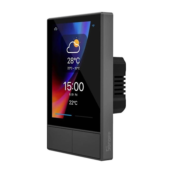 Smart WiFi kontrolpanel SONOFF NSPanel (sort, 120 mm)