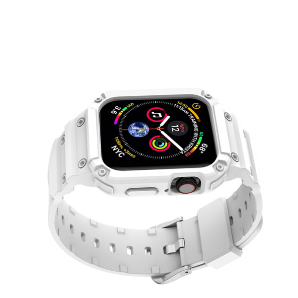 TPU-kellonhihna Apple Watch Seriesille 7/6/5/4/3/2 Valkoinen 38/40/41 mm