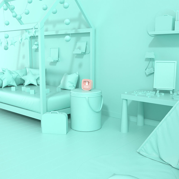 Väckarklocka med Nattlampa  Billy Clock Rosa
