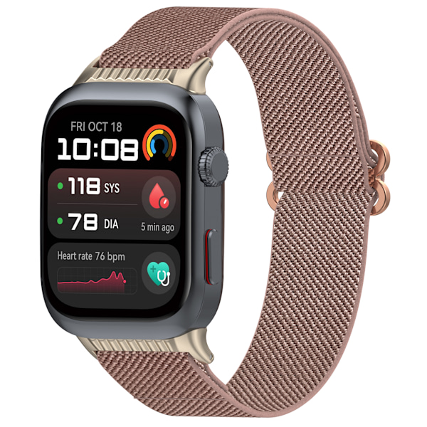 Huawei Watch D2 Nylon Elastisk Bånd: Justerbar & Vævet Rem Rose guld