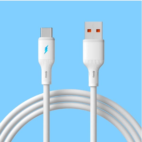 66W USB Type-C -pikalatauskaapeli matkapuhelimille - Silikoninen datakaapeli White White