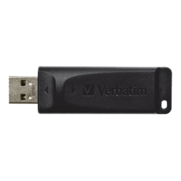 Slider USB Drive, 16GB, USB 2.0, black Svart