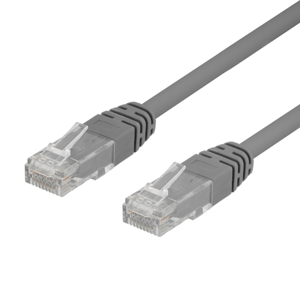 50-pack U/UTP Cat6 patch c., 0,5m, Delta-certif, LSZH, grey