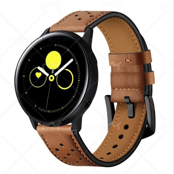Læderrem til Samsung Galaxy Watch Active Brun