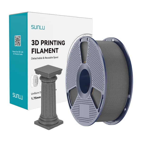 Sunlu PLA High-Speed Marble filament til 3D-print, betongrå, model PLA H-S Mar AC