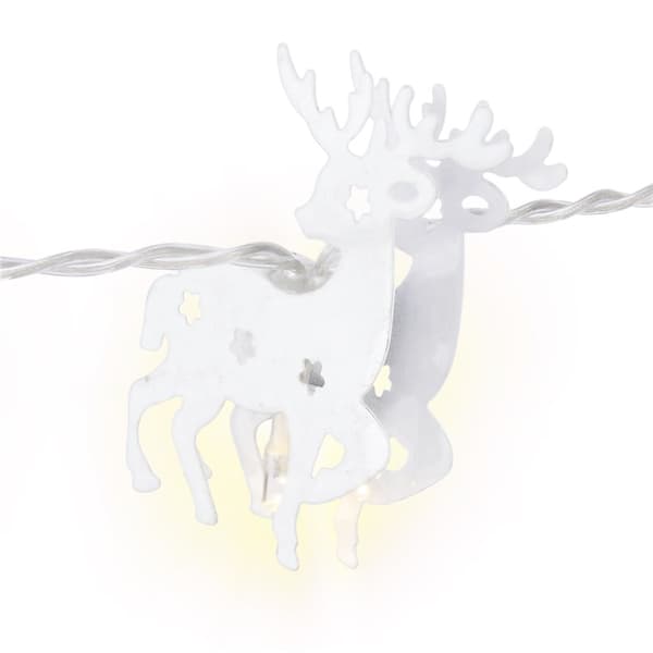 String Light "Reindeer" 10 LEDillä, valkoinen
