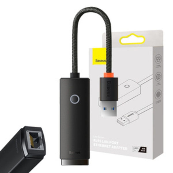 Nätverksadapter Baseus Lite Series USB till RJ45 (svart)