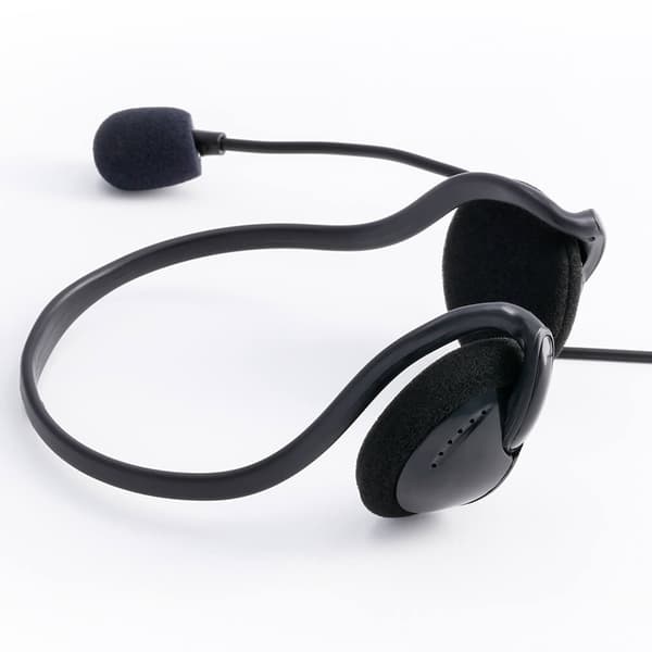 PC Office Headset NHS-P100 Stereo Nakkebøjle Sort
