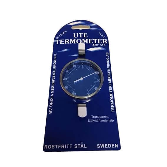 Lämpömittari sisä-/ulkokäyttöön ruostumaton teräs 75 mm