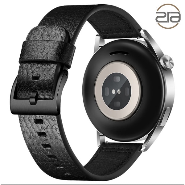 Rem i ægte læder til Samsung Galaxy Watch 4 Sort 20 mm