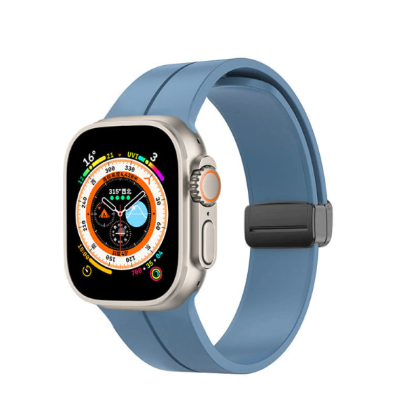 Magnetiskt Klockarmband i Silikon för Apple Watch Apple Watch 42 mm/44 mm/45 mm/49 mm Blå