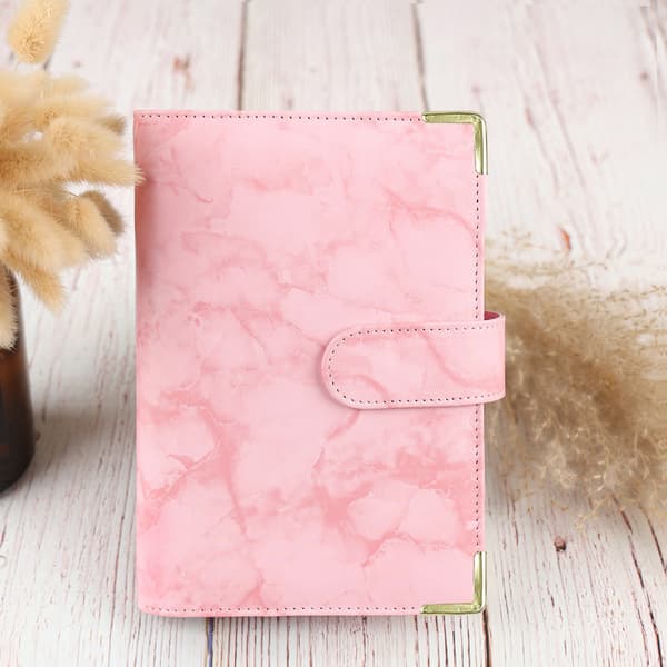A6 ringbind med budgetblad budgetplanlægger Pink Pink