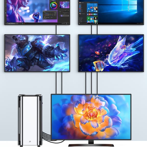 4K 30Hz DP til HDMI Adapter Kabel (0,2m) - Tilslut DisplayPort til HDMI