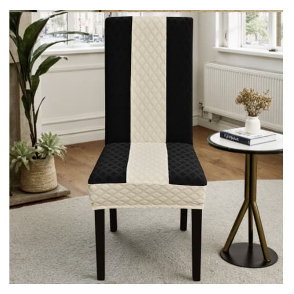 stolbetræk diamant patchwork 4-pak - jacquard polyester, fuld-elastisk universalpasform til hjem og café, støv- og pletafvisende, nem at vaske Gray Gray