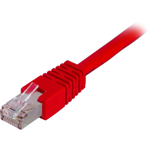 F/UTP Cat6 patch cable 0.3m, red