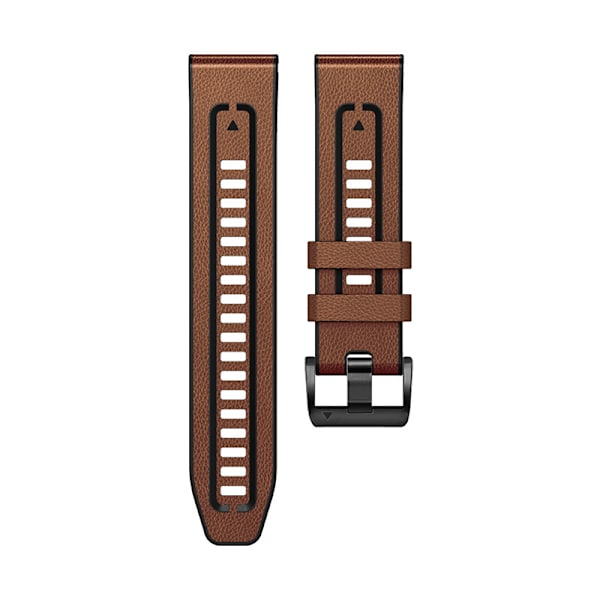 Läderklockarmband för Garmin Fenix 7 Pro/7X Brun 26 mm