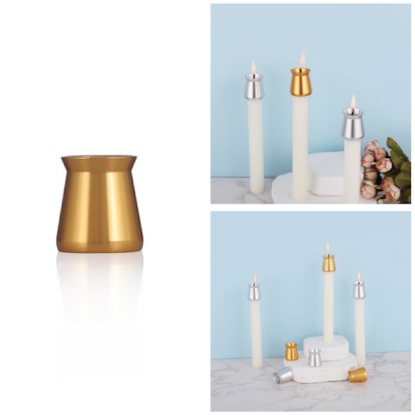 Ljusskydd, elegant ljustillbehör 4-pack Guld