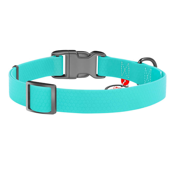 Vattentätt glödande hundhalsband med QR-pass WAUDOG 40 mm bred, 46-70 cm lång