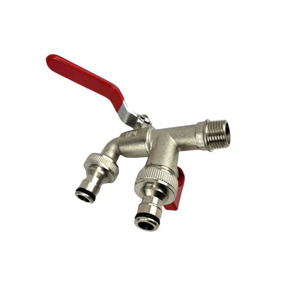 IBC Tote Tank Ventil Adapter med Dual Outlet