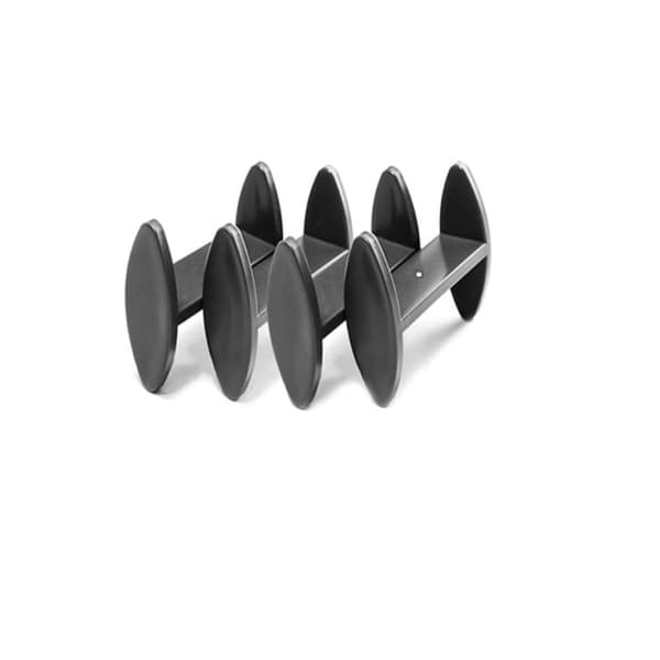 4-pak clips til hegnspaneler og afstandsholdere i sort rustfrit stål, U-formet fastgørelse for 46mm brædder og grusbrædder, stabiliserer og begrænser