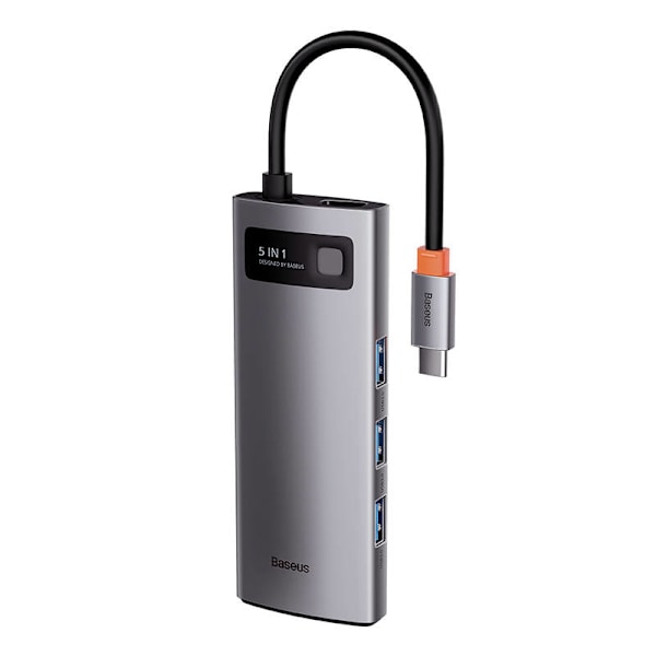 Adapter 5in1 Baseus Hub USB-C till 3x USB 3.0 + HDMI + USB-C PD