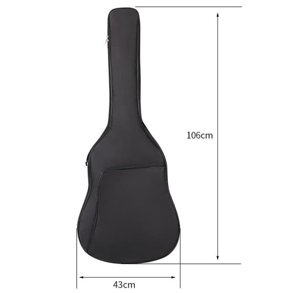 Vadderad Gigbag för Akustisk Gitarr, Svart L L