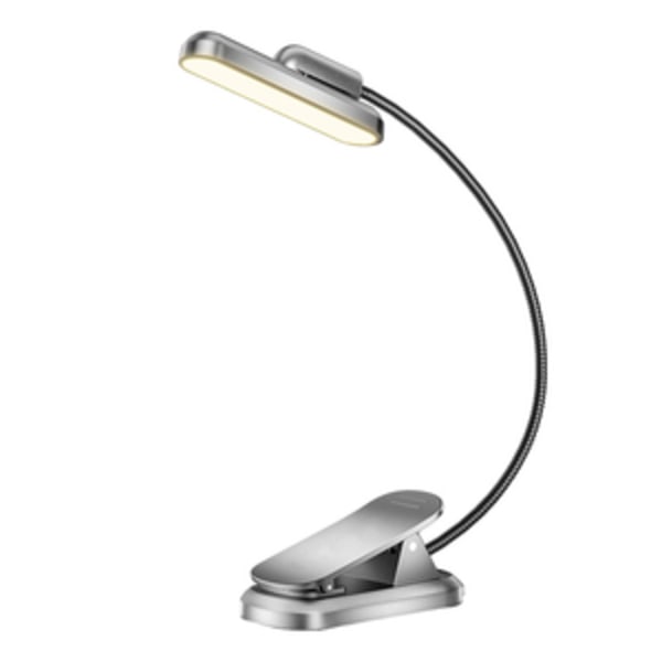Trådlös lampa Glocusent Roterable Book Light, USB-C 1000mAh (grå)