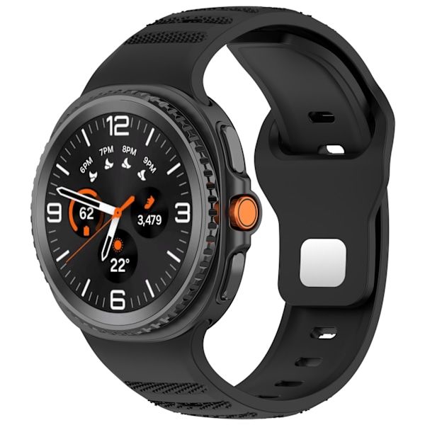 Stilfuld silikonerem til Galaxy Watch8 & Watch Ultra2 Sort