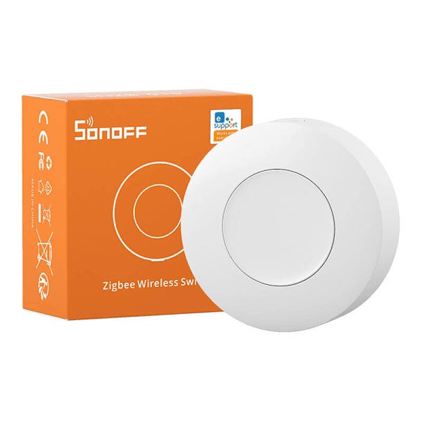 Smart Zigbee trådlös knapp Sonoff SNZB-01P (rund fjärrkontroll)