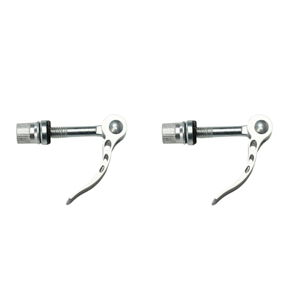 2 st Cykelbarnstol Vikbar Aluminiumlegering Snabbkopplingsspak Silver