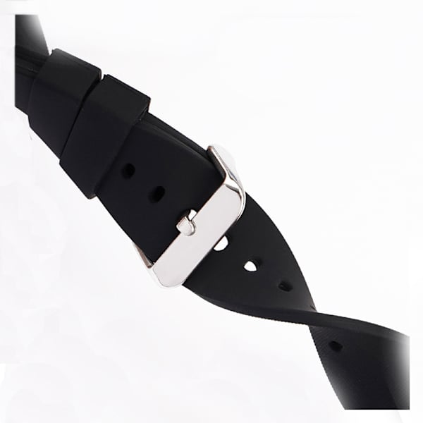 Universalt Klockarmband i Silikon Svart 24 mm
