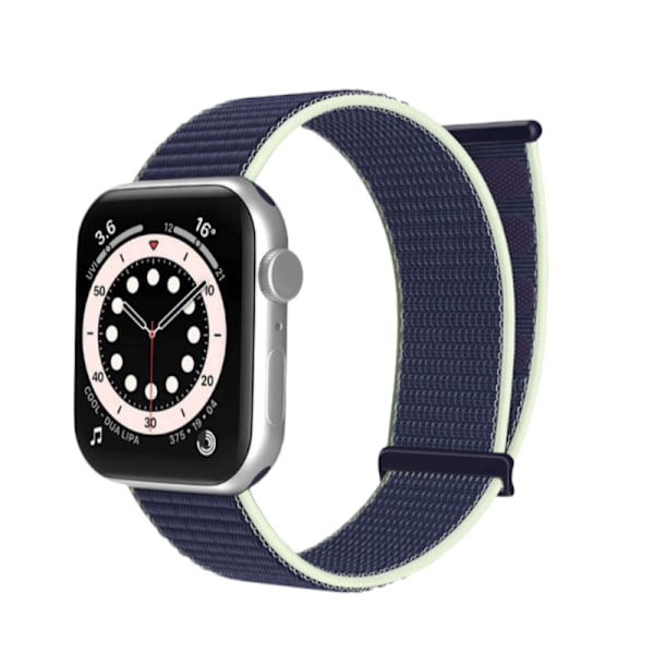Klockarmband med nylonögla för Apple iWatch Mörkblå M