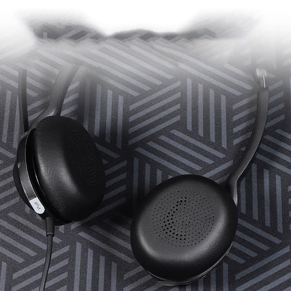 Sort Protein Læder Ørepuder til Jabra Evolve2 30 SE