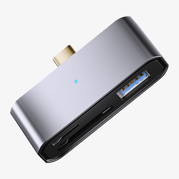 Kullattu T-C - USB + SD/TF -sovitin