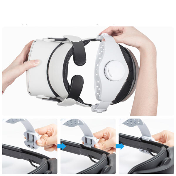 Justerbar hovedrem til VR-headset White White