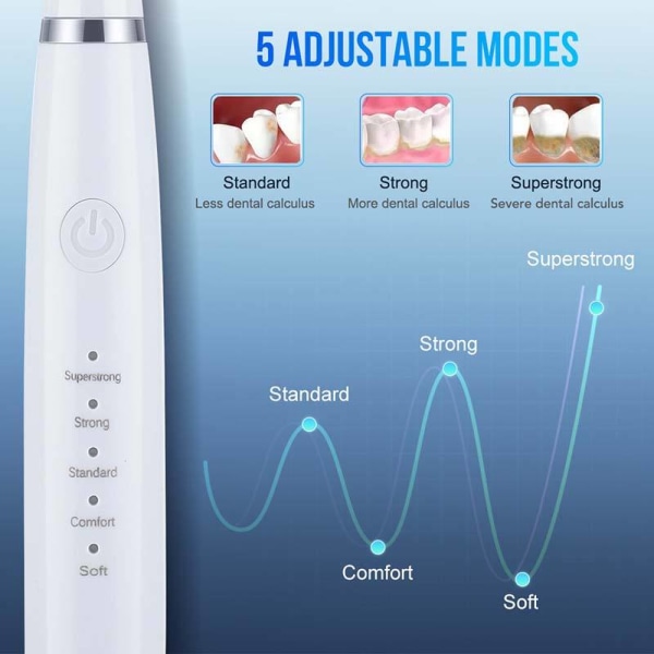INF Elektrisk tandbørste med tandstensfjerner Sort