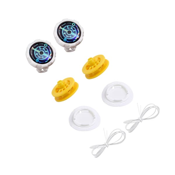 Automatic Rotating Shoelace Buckle 2 - 4-Piece Set | Quick Lock No-Tie Shoelace System White White