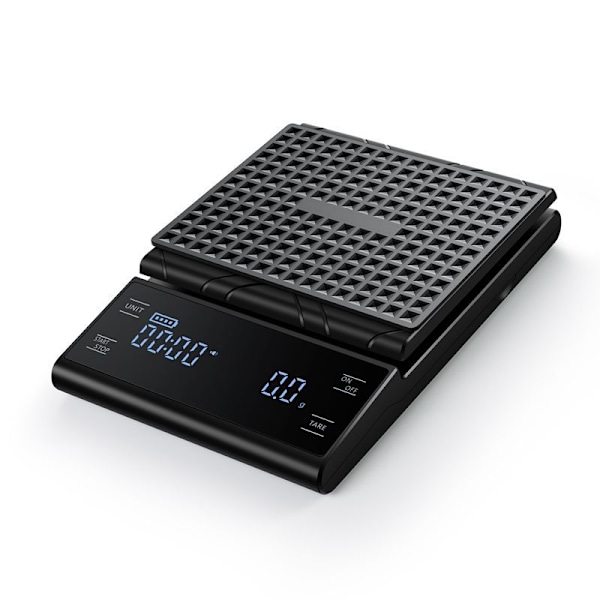 Kaffevægt med timer - Sort 3kg/0.1g